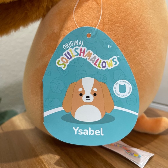 NWT squishmallows “ysabel” brown and white cocker spaniel dog 7” squish - Picture 3 of 4